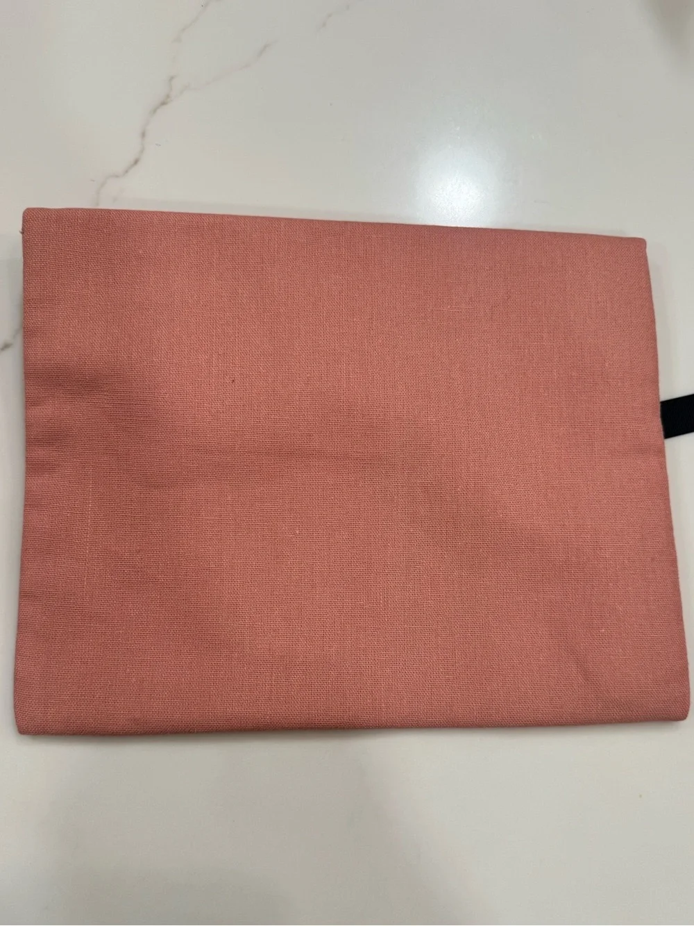 Gucci Beauty Pink Linen & Satin Tie-Closure Bag NWOT